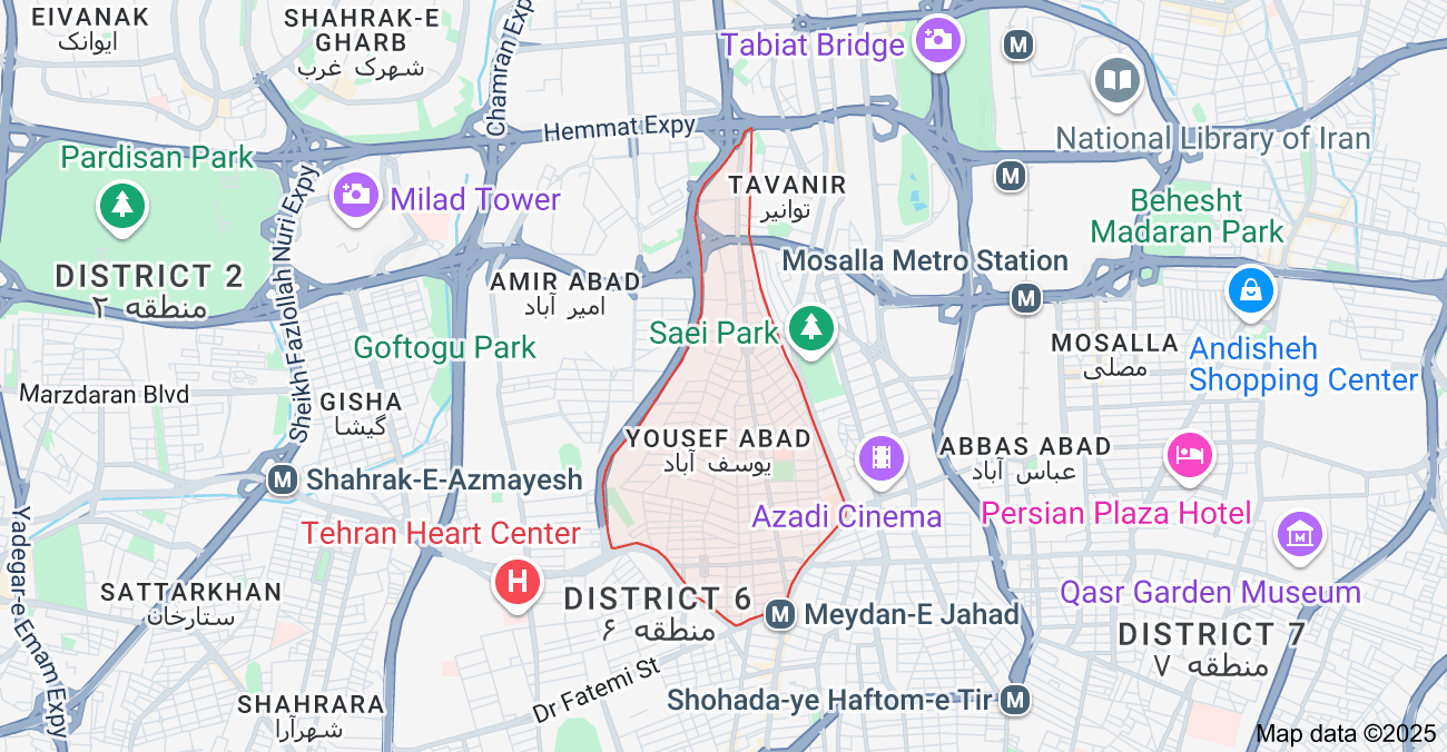 امدادخودرو شبانه روزی در محله یوسف آباد